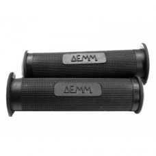 Demm grey-red-black rubber handle grip