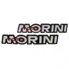 Moto Morini 125-250-350-500 cc Tank Decorations (white and red)